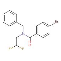Chemical structure of N-benzyl-4-bromo-N-(2,2-difluoroethyl)benzamide - CSSB00119545004