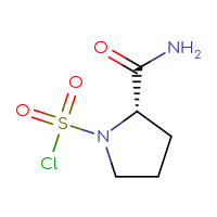 Chemical structure of (2S)-2-carbamoylpyrrolidine-1-sulfonyl chloride - CSSB06377828024