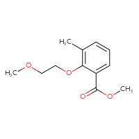 Chemical structure of methyl 2-(2-methoxyethoxy)-3-methylbenzoate - CSSB06268939736