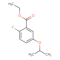 Chemical structure of ethyl 2-fluoro-5-(propan-2-yloxy)benzoate - CSSB06268228338