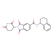 Chemical structure of 2-(2,6-dioxopiperidin-3-yl)-1,3-dioxo-N-(1,2,3,4-tetrahydronaphthalen-1-yl)-2,3-dihydro-1H-isoindole-5-carboxamide - CSSB03512521332