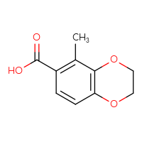 Chemical structure of 5-methyl-2,3-dihydro-1,4-benzodioxine-6-carboxylic acid - CSSB00009910325