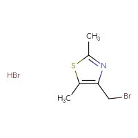 Chemical structure of 4-(bromomethyl)-2,5-dimethyl-1,3-thiazole hydrobromide - CSSB00116210253