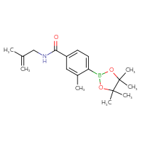 Chemical structure of 3-methyl-N-(2-methylprop-2-en-1-yl)-4-(4,4,5,5-tetramethyl-1,3,2-dioxaborolan-2-yl)benzamide - CSSB02522226208