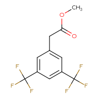 Chemical structure of methyl 2-[3,5-bis(trifluoromethyl)phenyl]acetate - CSSB00020647743
