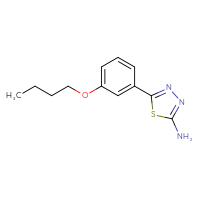 Chemical structure of 5-(3-butoxyphenyl)-1,3,4-thiadiazol-2-amine - CSSB00161033165