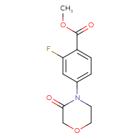 Chemical structure of methyl 2-fluoro-4-(3-oxomorpholin-4-yl)benzoate - CSSB00020651353