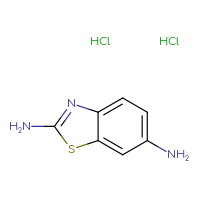 Chemical structure of 1,3-benzothiazole-2,6-diamine dihydrochloride - CSSB00015205362