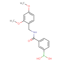 Chemical structure of (3-{[(2,4-dimethoxyphenyl)methyl]carbamoyl}phenyl)boronic acid - CSSB00104746639