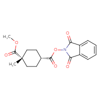 Chemical structure of 4-(1,3-dioxo-2,3-dihydro-1H-isoindol-2-yl) 1-methyl (1s,4s)-1-methylcyclohexane-1,4-dicarboxylate - CSSB17484205172