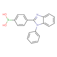 Chemical structure of [4-(1-phenyl-1H-1,3-benzodiazol-2-yl)phenyl]boronic acid - CSSB00016989809
