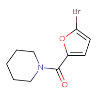 Chemical structure of 1-(5-bromofuran-2-carbonyl)piperidine - CSSB00000157711