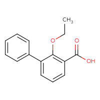 Chemical structure of 2-ethoxy-[1,1'-biphenyl]-3-carboxylic acid - CSSB20471576940