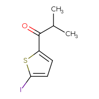Chemical structure of 1-(5-iodothiophen-2-yl)-2-methylpropan-1-one - CSSB06258987686