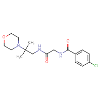 Chemical structure of 2-[(4-chlorophenyl)formamido]-N-[2-methyl-2-(morpholin-4-yl)propyl]acetamide - CSSS00026445436