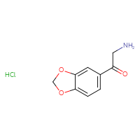 Chemical structure of 2-amino-1-(2H-1,3-benzodioxol-5-yl)ethan-1-one hydrochloride - CSSB00015327826