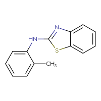 Chemical structure of N-(2-methylphenyl)-1,3-benzothiazol-2-amine - CSSB00015194121