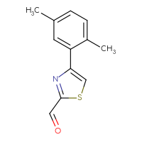 Chemical structure of 4-(2,5-dimethylphenyl)-1,3-thiazole-2-carbaldehyde - CSSB00011361648