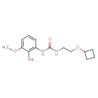 Chemical structure of 3-(2-cyclobutoxyethyl)-1-(3-methoxy-2-methylphenyl)urea - CSSB02027930662