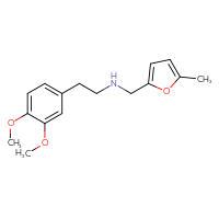 Chemical structure of [2-(3,4-dimethoxyphenyl)ethyl][(5-methylfuran-2-yl)methyl]amine - CSSB00025747241