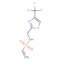 Chemical structure of N-{[4-(trifluoromethyl)-1,3-thiazol-2-yl]methyl}ethene-1-sulfonamide - CSSB03443419679
