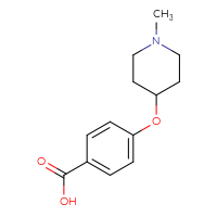 Chemical structure of 4-[(1-methylpiperidin-4-yl)oxy]benzoic acid - CSSB00000764921