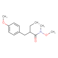 Chemical structure of N-methoxy-2-[(4-methoxyphenyl)methyl]-N-methylbutanamide - CSSB21151593641