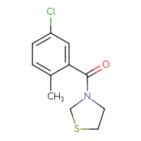 Chemical structure of 3-(5-chloro-2-methylbenzoyl)-1,3-thiazolidine - CSSB00785457208