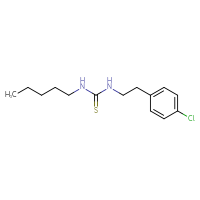 Chemical structure of 1-[2-(4-chlorophenyl)ethyl]-3-pentylthiourea - CSSB21432519689
