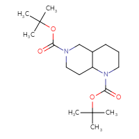 Chemical structure of 1,6-di-tert-butyl decahydro-1,6-naphthyridine-1,6-dicarboxylate - CSSB00293928862