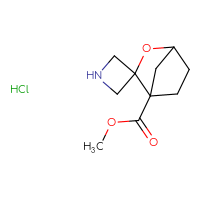 Chemical structure of methyl 3'-oxaspiro[azetidine-3,2'-bicyclo[2.2.1]heptane]-1'-carboxylate hydrochloride - CSSB06744500029