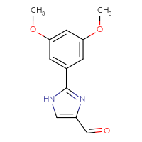 Chemical structure of 2-(3,5-dimethoxyphenyl)-1H-imidazole-4-carbaldehyde - CSSB00006008424
