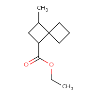 Chemical structure of ethyl 3-methylspiro[3.3]heptane-1-carboxylate - CSSB14858122560