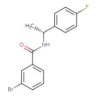 Chemical structure of 3-bromo-N-[(1R)-1-(4-fluorophenyl)ethyl]benzamide - CSSB02020974322