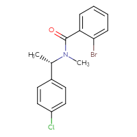 Chemical structure of 2-bromo-N-[(1S)-1-(4-chlorophenyl)ethyl]-N-methylbenzamide - CSSB02043318745