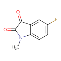 Chemical structure of 5-fluoro-1-methyl-2,3-dihydro-1H-indole-2,3-dione - CSSB00011232259
