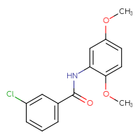Chemical structure of 3-chloro-N-(2,5-dimethoxyphenyl)benzamide - CSSB00026401709