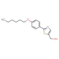 Chemical structure of {2-[4-(hexyloxy)phenyl]-1,3-thiazol-5-yl}methanol - CSSB06582523202