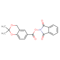Chemical structure of 1,3-dioxo-2,3-dihydro-1H-isoindol-2-yl 2,2-dimethyl-2,4-dihydro-1,3-benzodioxine-6-carboxylate - CSSB06270217693