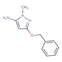 Chemical structure of 3-(benzyloxy)-1-methyl-1H-pyrazol-5-amine - CSSB00011177848