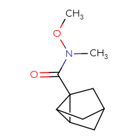 Chemical structure of N-methoxy-N-methyltricyclo[2.2.1.0²,⁶]heptane-1-carboxamide - CSSB05201114503
