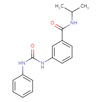 Chemical structure of 3-[(phenylcarbamoyl)amino]-N-(propan-2-yl)benzamide - CSSB00020583364