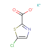 Chemical structure of potassium 5-chloro-1,3-thiazole-2-carboxylate - CSSB14945309468
