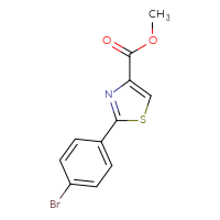 Chemical structure of methyl 2-(4-bromophenyl)-1,3-thiazole-4-carboxylate - CSSB00012354469