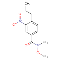 Chemical structure of N-methoxy-N-methyl-3-nitro-4-propylbenzamide - CSSB06892230638