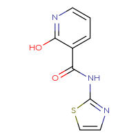 Chemical structure of 2-hydroxy-N-(1,3-thiazol-2-yl)pyridine-3-carboxamide - CSSB00000016605
