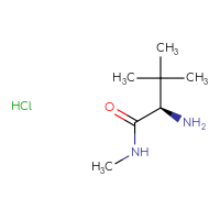 Chemical structure of (2R)-2-amino-N,3,3-trimethylbutanamide hydrochloride - CSSB06256046009