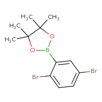 Chemical structure of 2-(2,5-dibromophenyl)-4,4,5,5-tetramethyl-1,3,2-dioxaborolane - CSSB00010113821