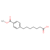 Chemical structure of 7-[4-(methoxycarbonyl)phenyl]heptanoic acid - CSSB00025713953