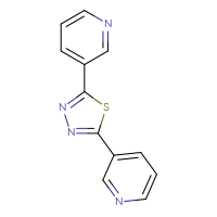 Chemical structure of 3-[5-(pyridin-3-yl)-1,3,4-thiadiazol-2-yl]pyridine - CSSB01269688721